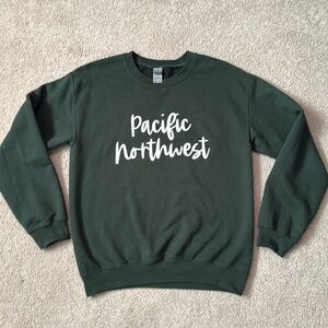 Pacific Northwest Sweatshirt Green PNW Top Size Small